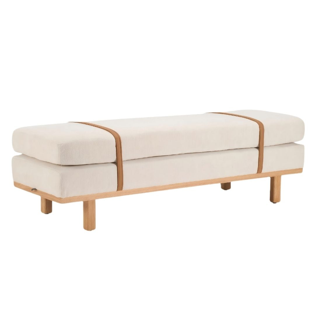 〆1/31 WHITE_WOOD_BENCH #3 Wooden Bench Indoor | Zambezi Bench | Lighouse