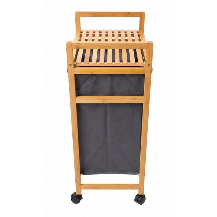 Bamboo Laundry & Storage Organizer with Shelf – 50cm