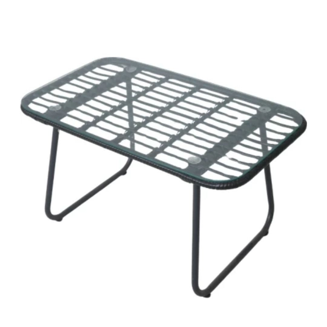 Bifanuo - 4 Piece Rattan Patio Set – Black