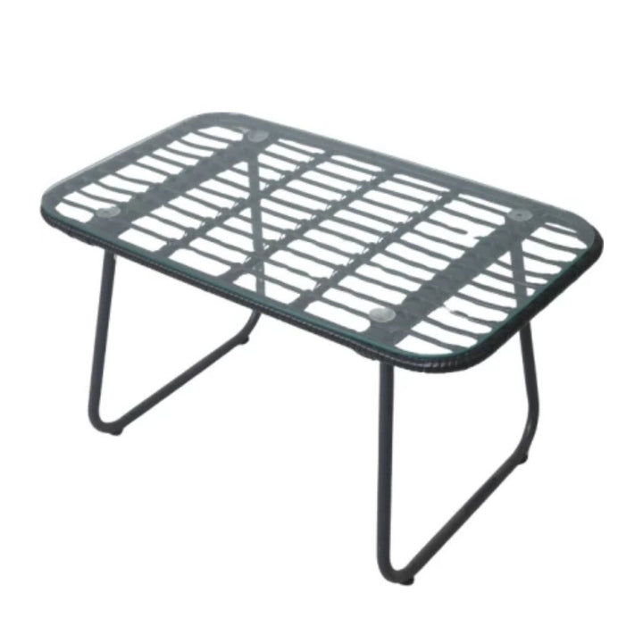 Bifanuo - 4 Piece Rattan Patio Set – Black