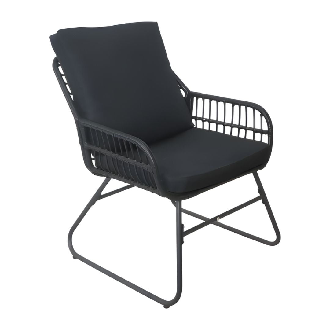 Bifanuo - 4 Piece Rattan Patio Set – Black