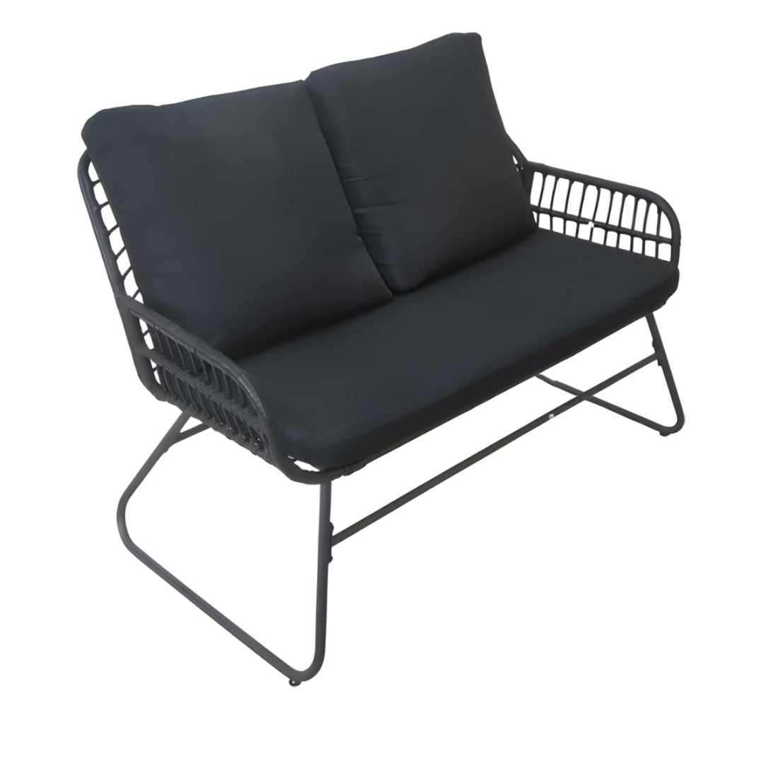 Bifanuo - 4 Piece Rattan Patio Set – Black