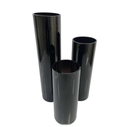 Cylinder Vases - Black Glass