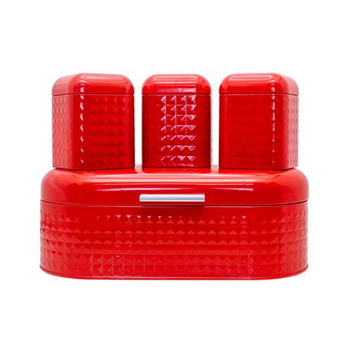 Bread Bin & Canister Set - Diamond design