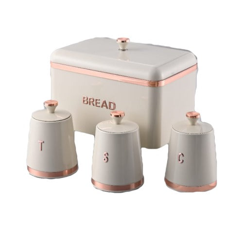 Bread Bin & Canister Set - 4pc Monza