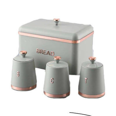 Bread Bin & Canister Set - 4pc Monza