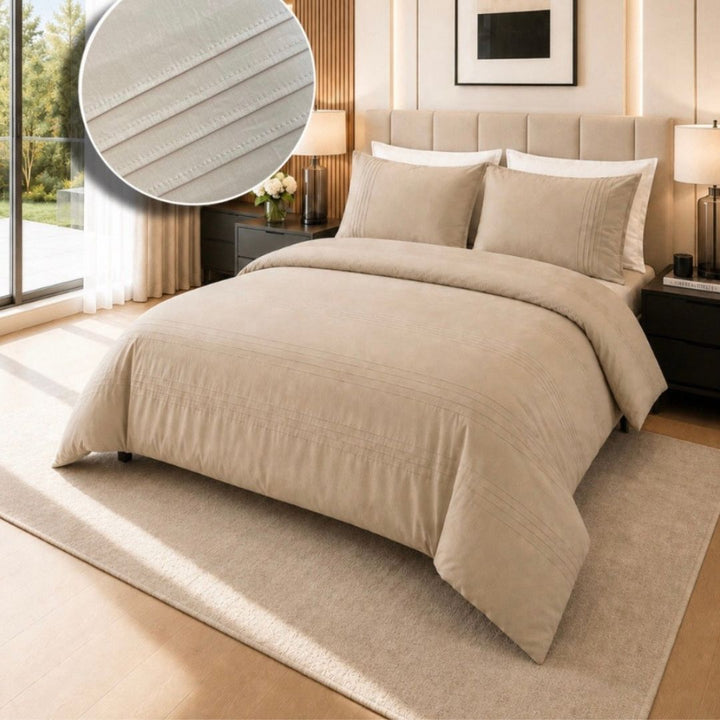 Bedding Set - 100% Cotton Pintuck Range