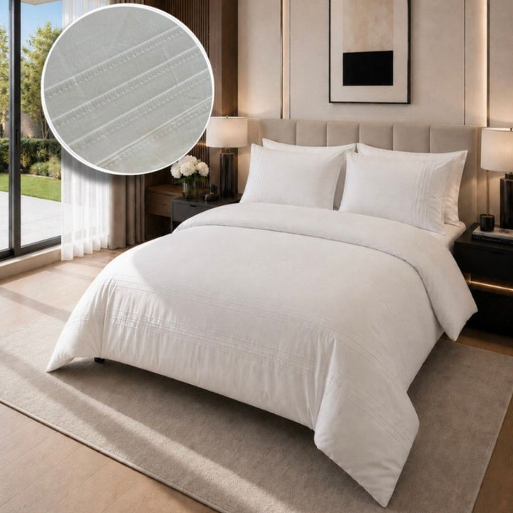 Bedding Set - 100% Cotton Pintuck Range