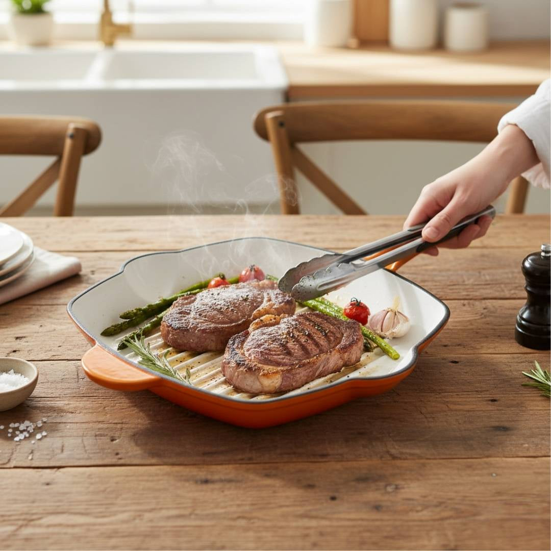 Cast Iron Square Grill Pan – 27cm