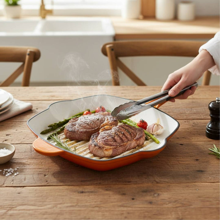 Cast Iron Square Grill Pan – 27cm