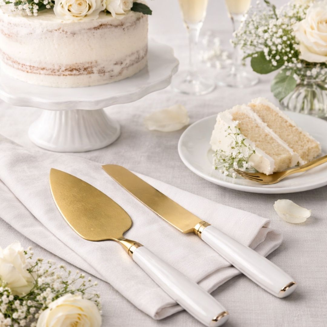 Cake Knife and Server Set - 2pcs