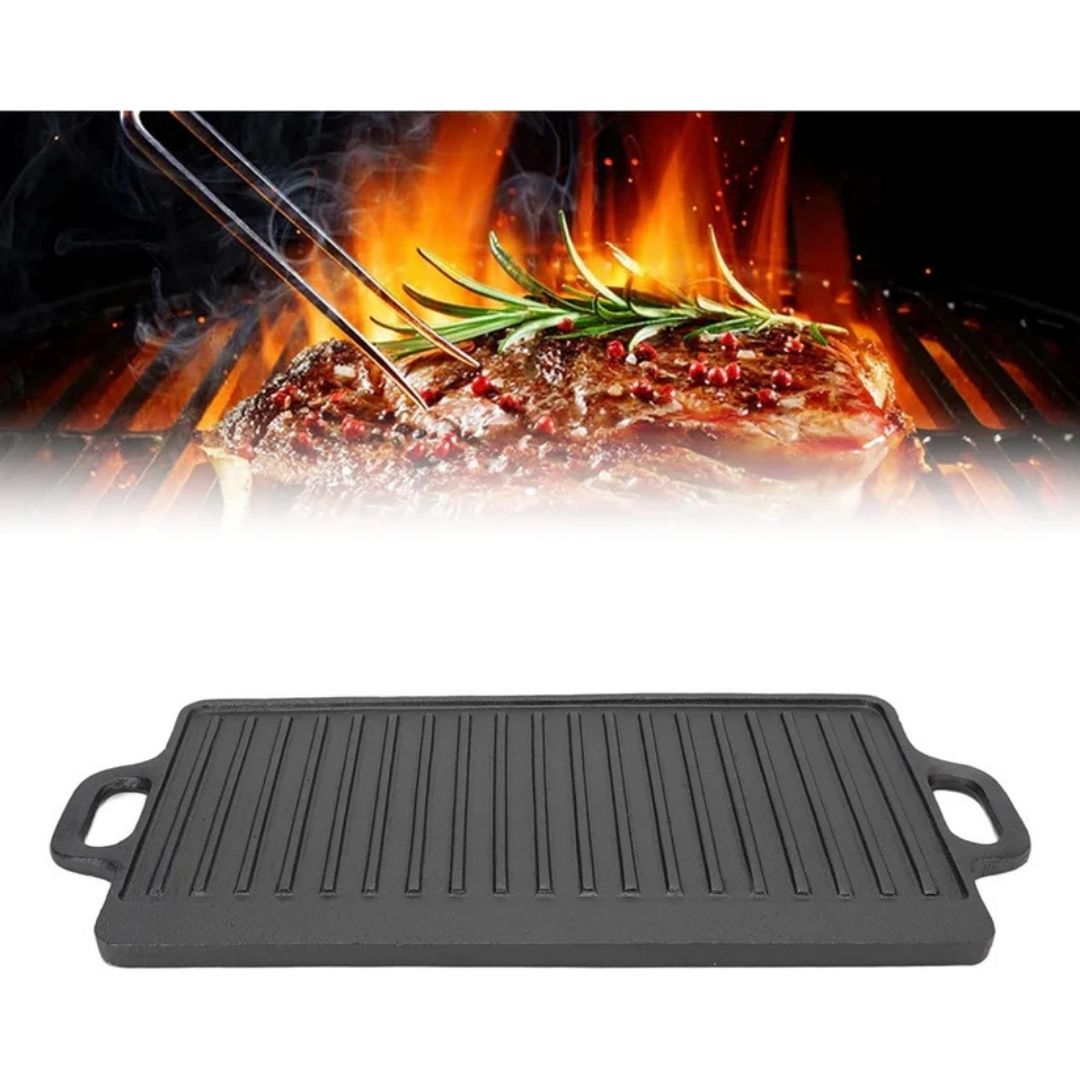Cast Iron Griddle Pan - Reversible