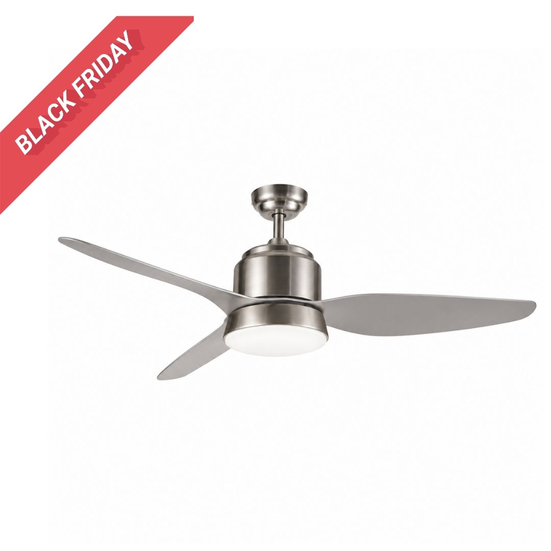 Ceiling Fan - Satin 3 Blade with Light - 122cm
