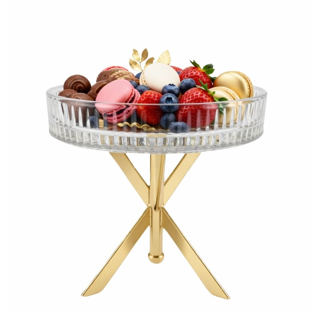 Centerpiece - Fruit Bowl Stand – Gold Base