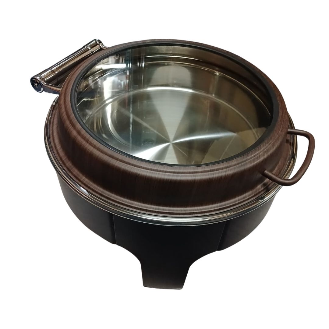 Chafing Dish - Flat Top Wood Look Brown