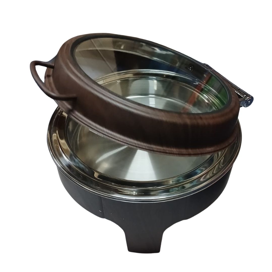 Chafing Dish - Flat Top Wood Look Brown