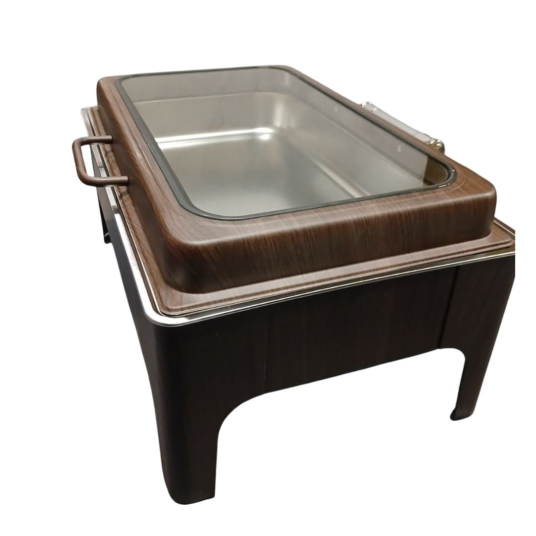 Chafing Dish - Flat Top Wood Look Brown