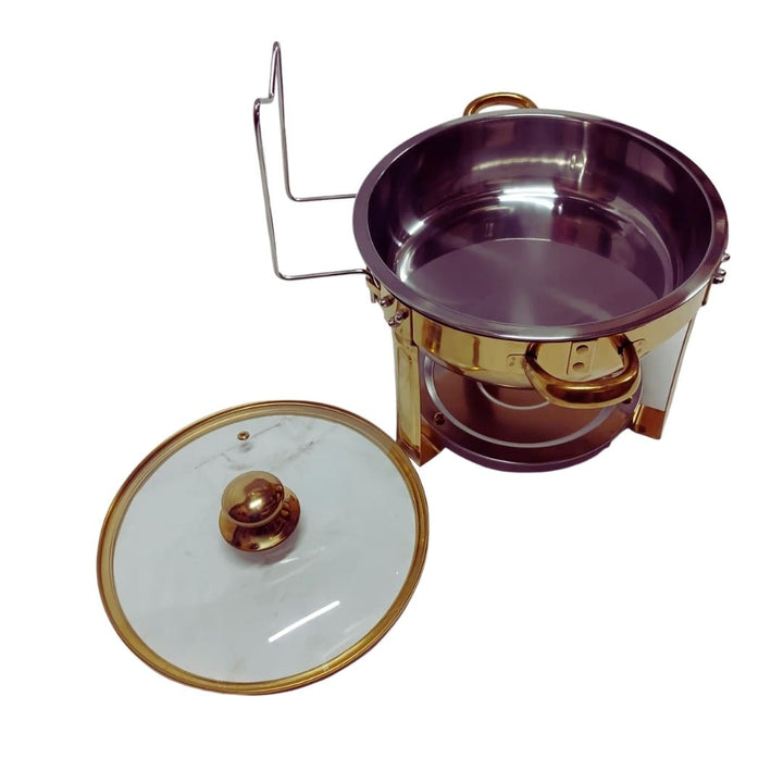 Chafing Dish - 3L Glass Lid - Gold