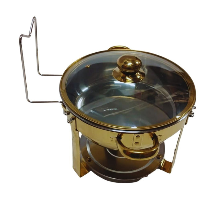 Chafing Dish - 3L Glass Lid - Gold