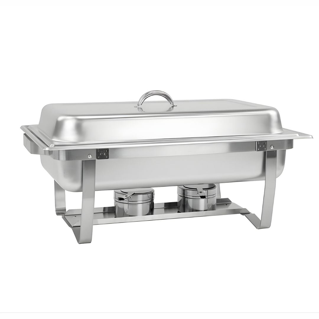 Chafing Dish - Rectangle Lid Top Silver