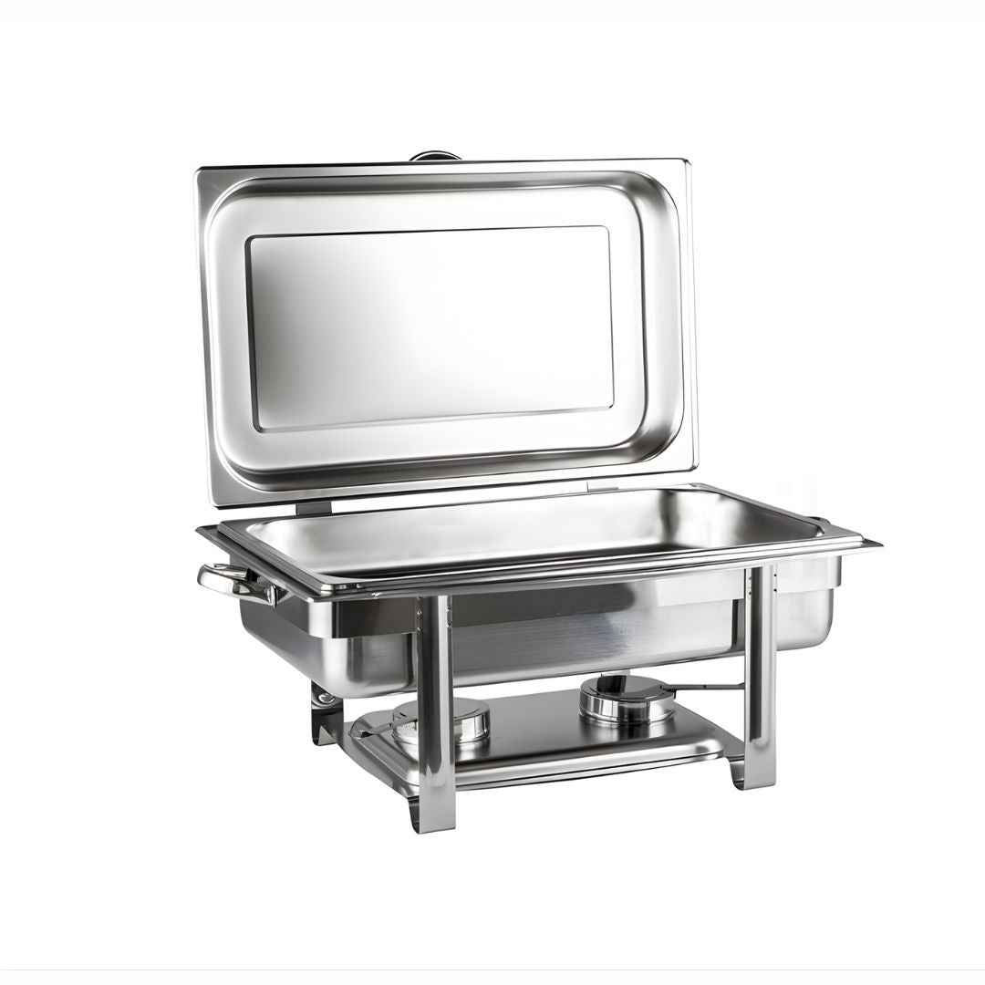 Chafing Dish - Rectangle Lid Top Silver
