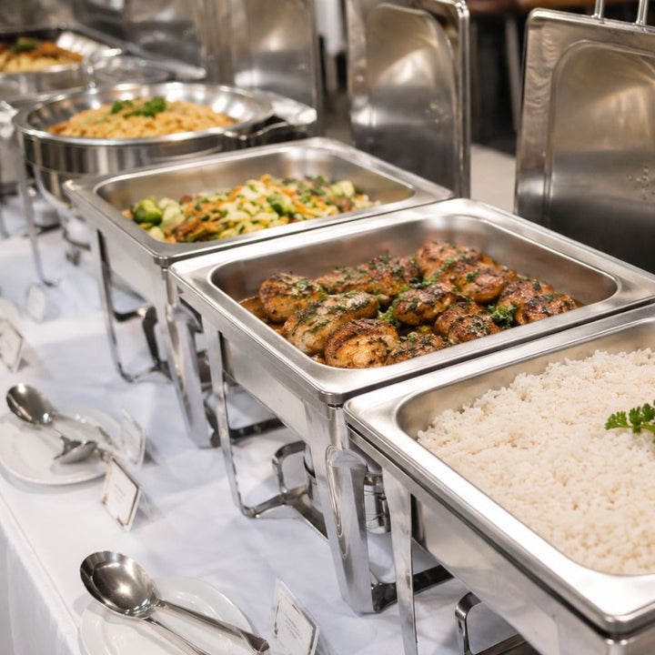 Chafing Dish Food Insert Pans - Stainless Steel