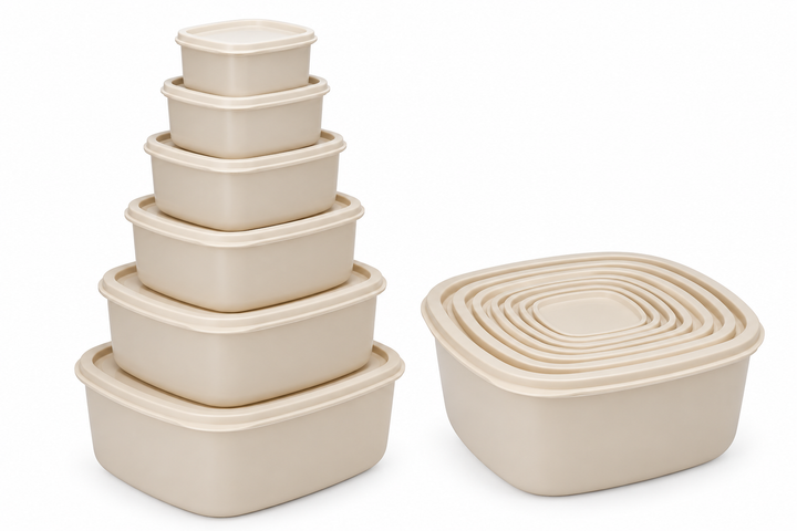 Square Container Set-7 Piece Kitchen Storage