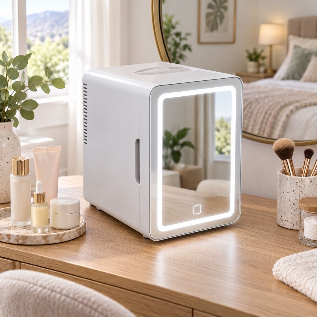Goldair - 6L Compact Beauty Cooler with LED Mirror