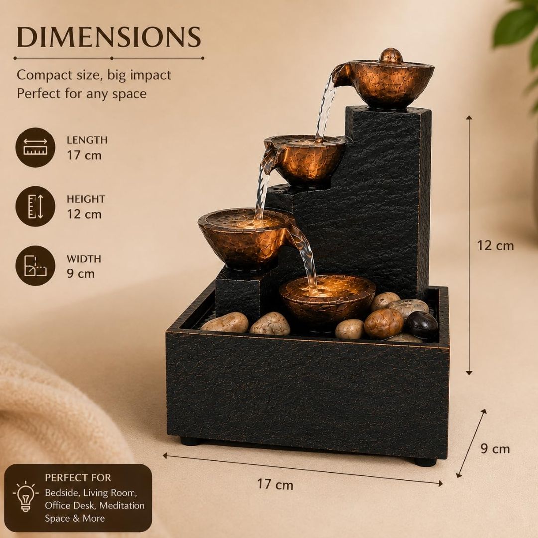 Home Decor - Stone Cascade Water Fountain