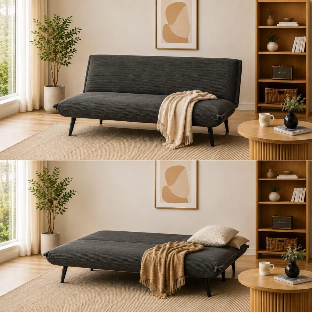 Sofa Bed - Convertible Corduroy - 183cm
