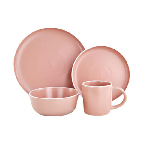 Pink dinner set dinner plate, side plate bolw and cup