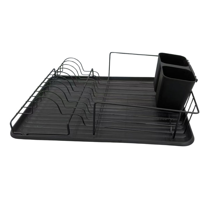 Dish Rack with Cutlery and Glasses Holder