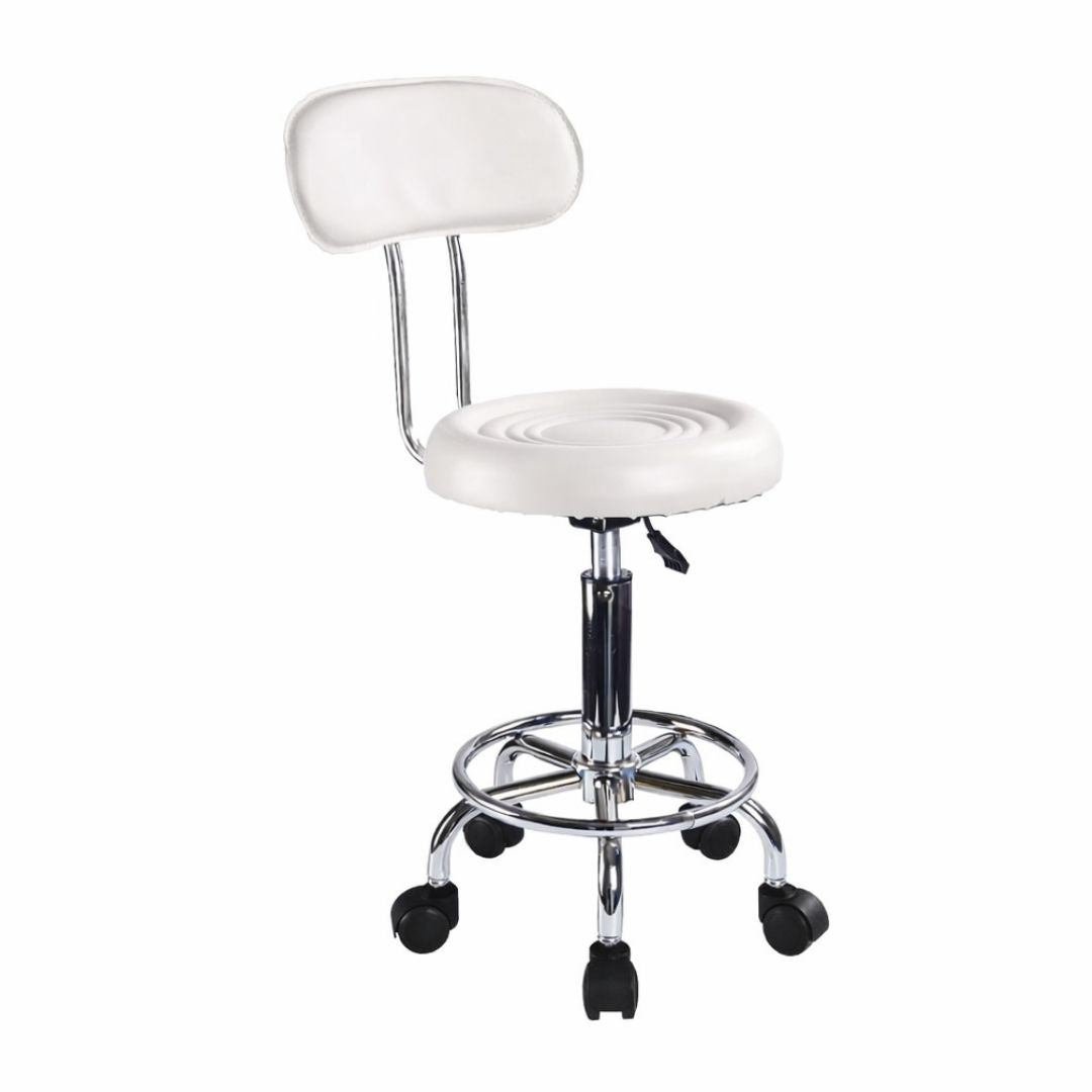 Rolling Barstool - Diyya with Backrest