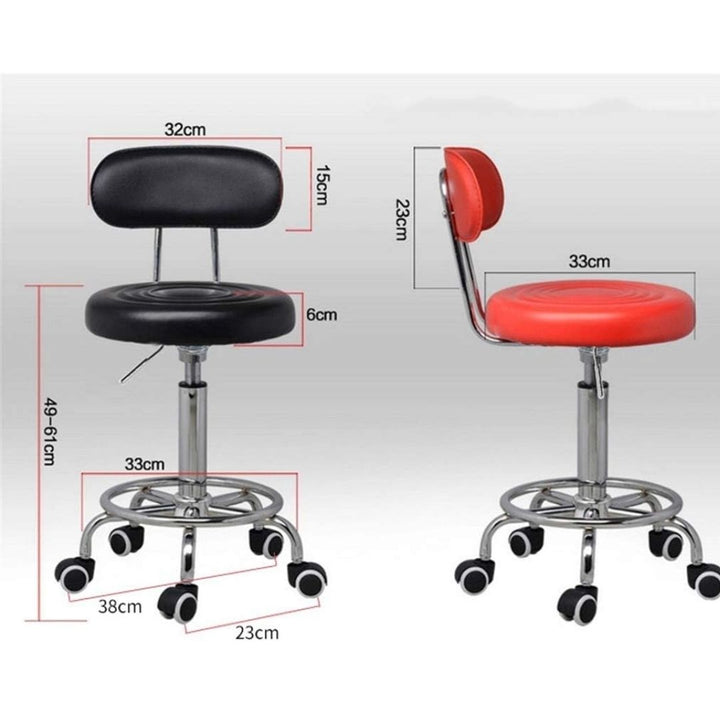 Rolling Barstool - Diyya with Backrest
