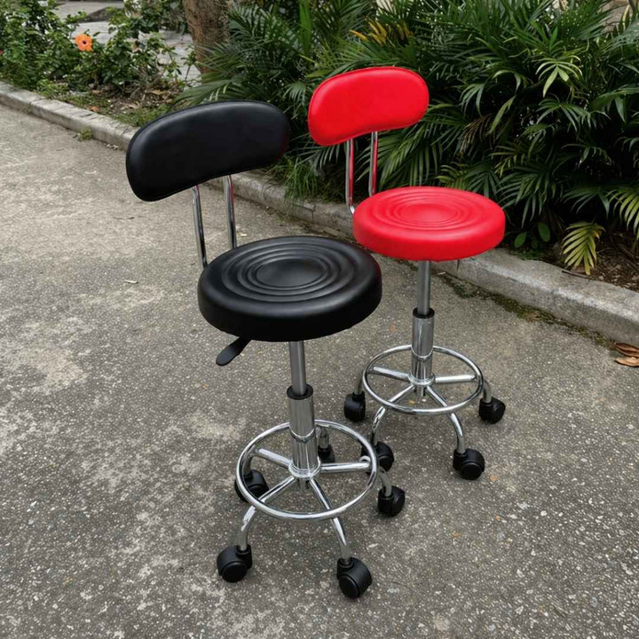 Rolling Barstool - Diyya with Backrest