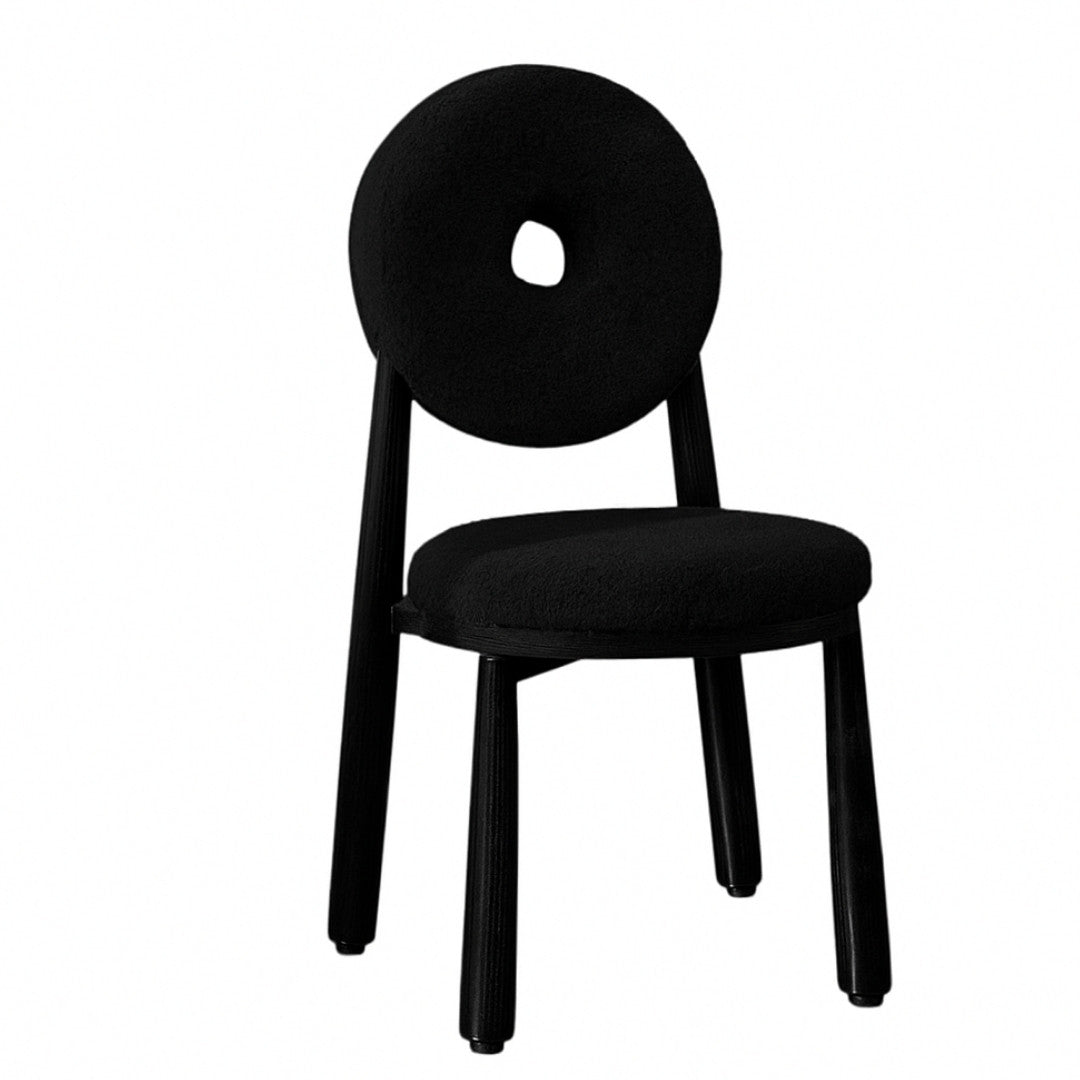 Donut Chair – Bouclé with Wood Legs