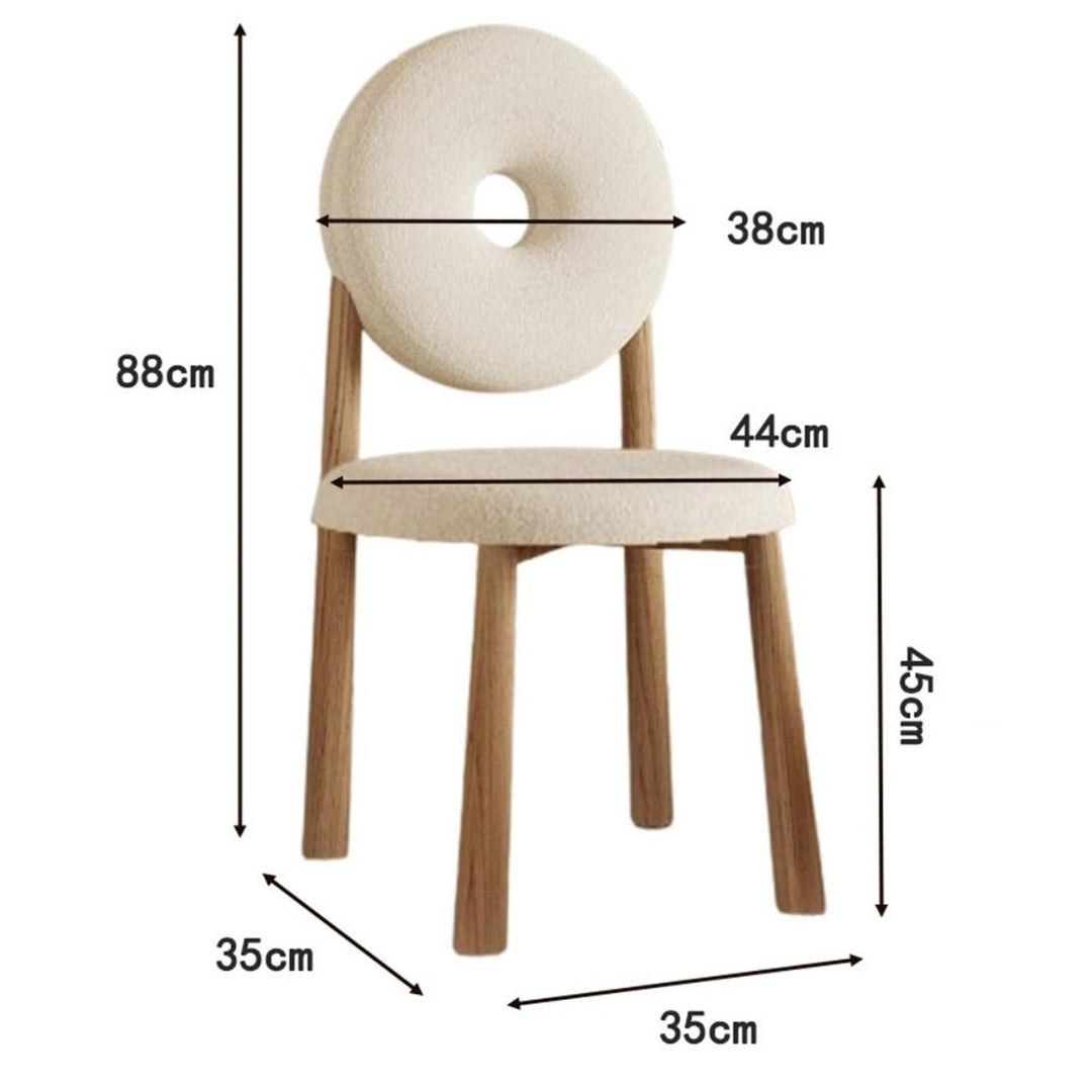 Donut Chair – Bouclé with Wood Legs