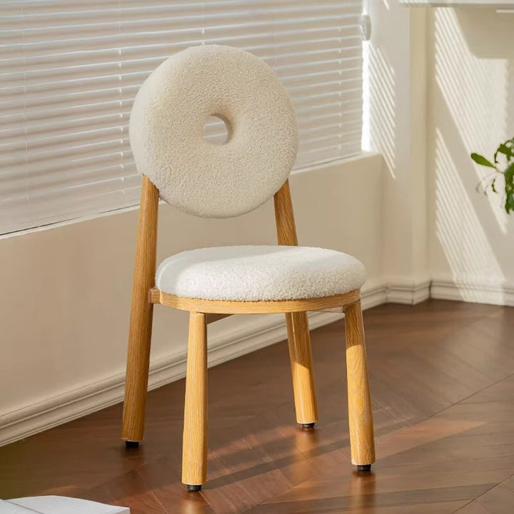 Donut Chair – Bouclé with Wood Legs