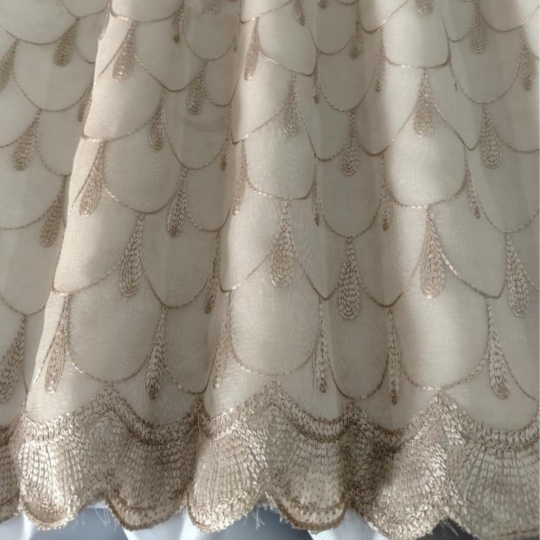 Sheer Fabric - Embroidered Linen 2