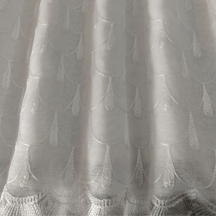 Sheer Fabric - Embroidered Linen 2