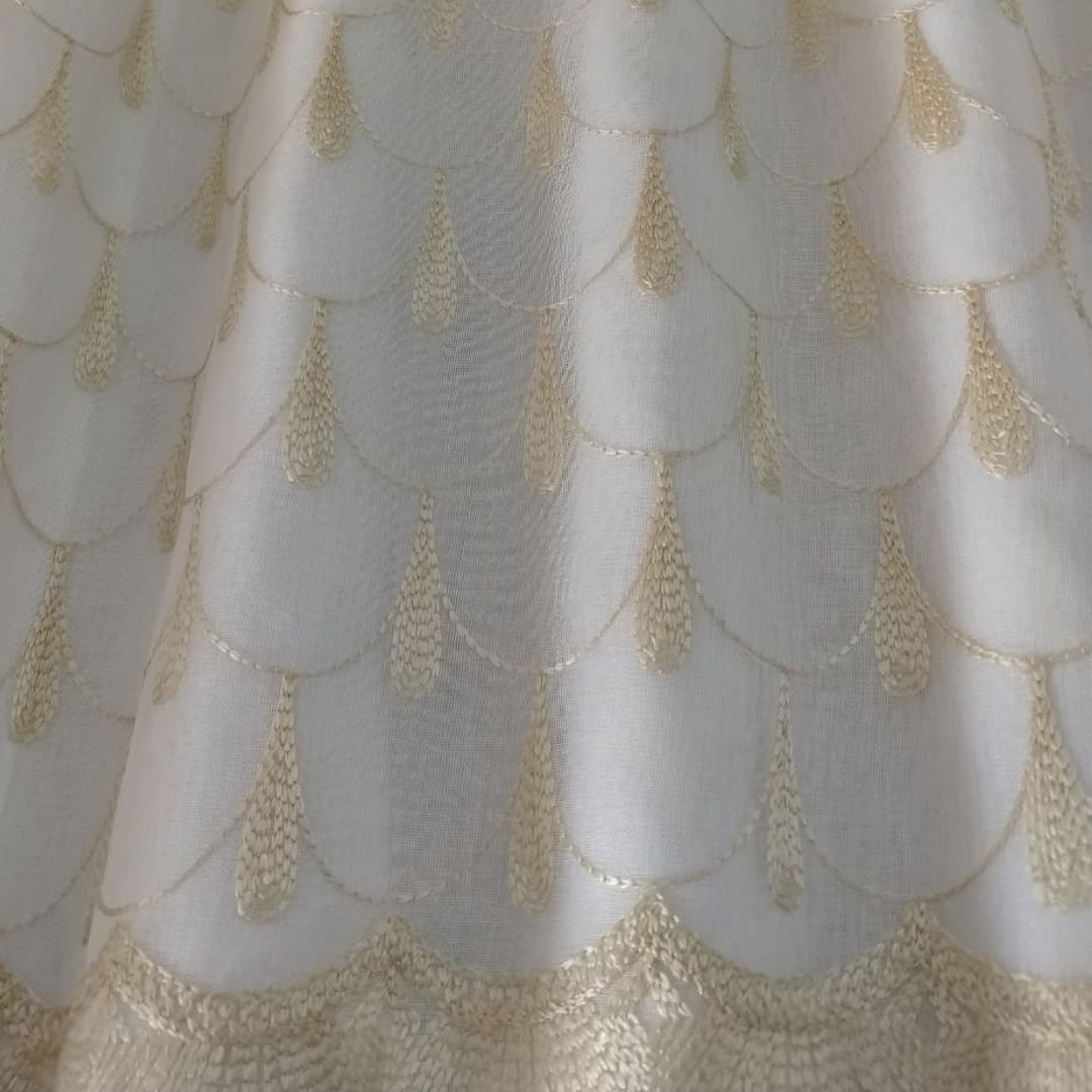 Sheer Fabric - Embroidered Linen 2