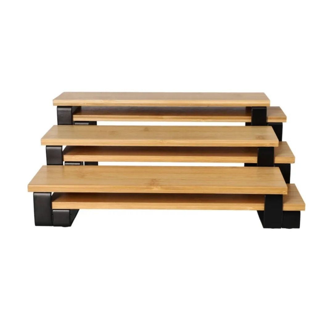 3 Tier Expandable Bamboo Organiser - 32 cm