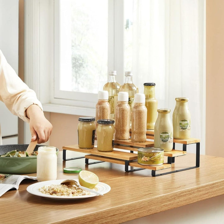 3 Tier Expandable Bamboo Organiser - 32 cm