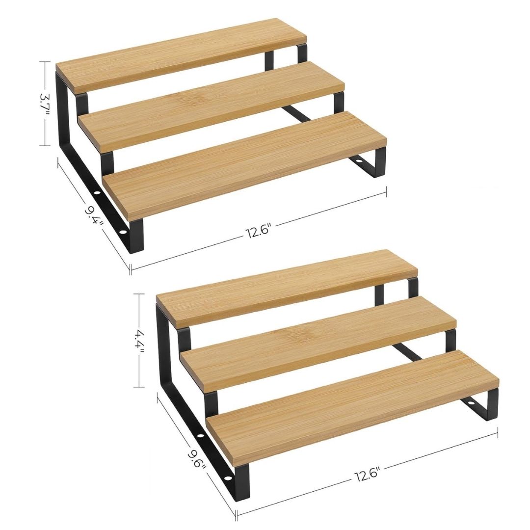 3 Tier Expandable Bamboo Organiser - 32 cm