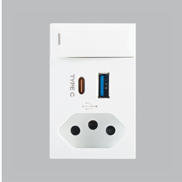 Modular 4 x 2 Socket &amp; Switch Inserts  - Triple module