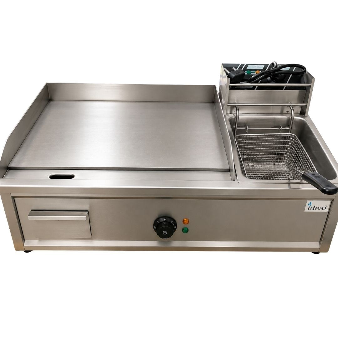 Electric Griddle & Fryer - 2 in 1 Cooking Station