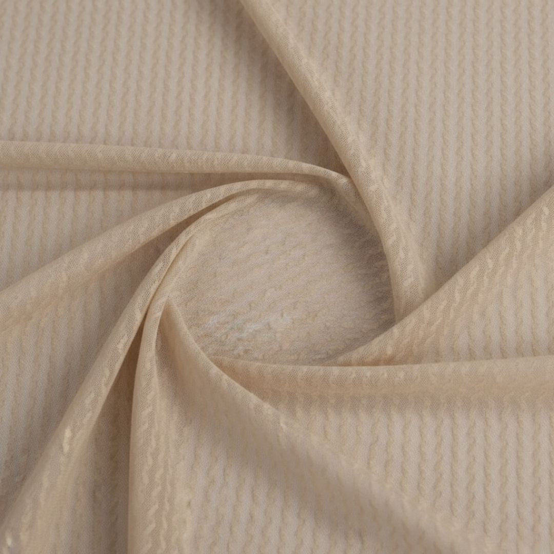 Fabric - Embossed Mesh Ribbon Weave  - 150 cm