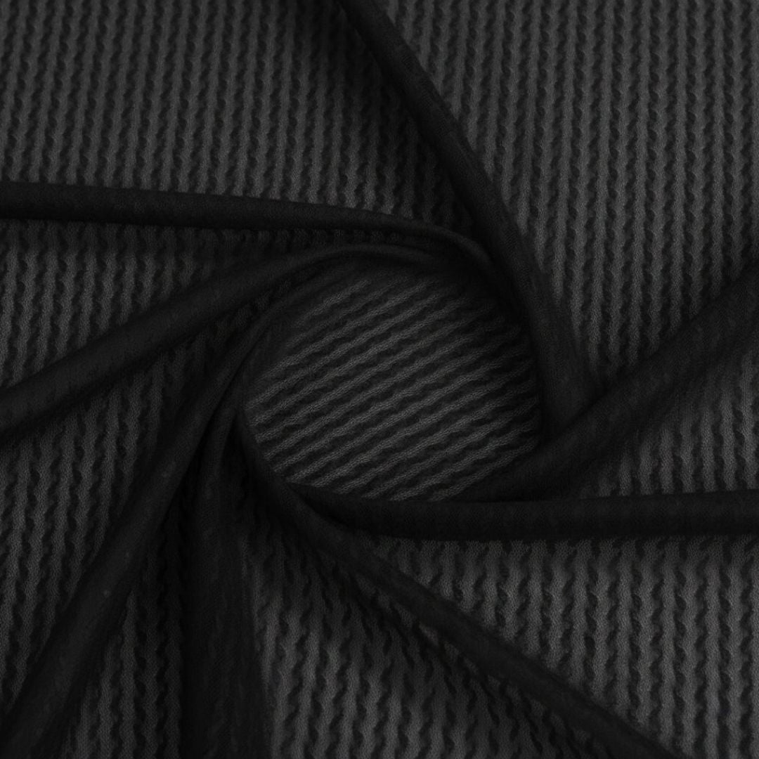 Fabric - Embossed Mesh Ribbon Weave  - 150 cm