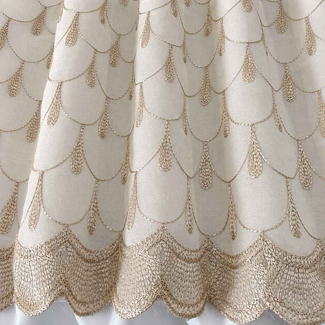Sheer Fabric - Embroidered Linen 2