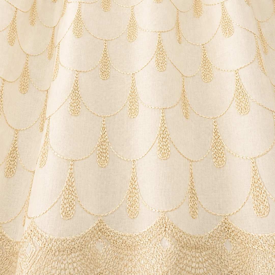 Sheer Fabric - Embroidered Linen 2